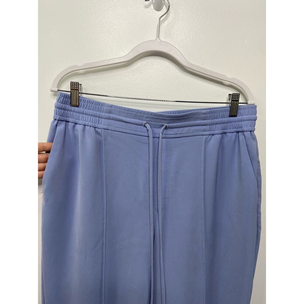 Nine West Slim Straight Blue Track Pants Drawstring Plus Size 14 Stretch Elastic - Picture 3 of 9